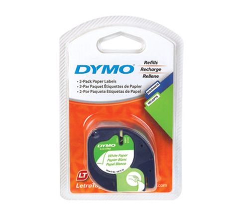 LETRATAG PAPER TAPE  PKT 2, White Paper, 12mm x 4m. (10697)