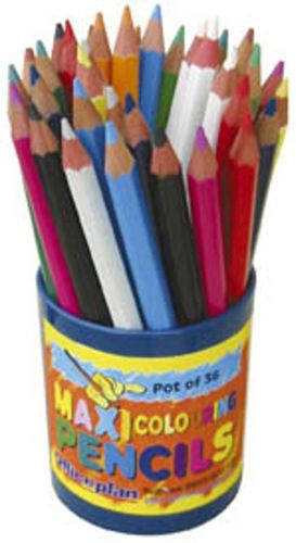 MAXI COLOUR PENCILS, POT 36