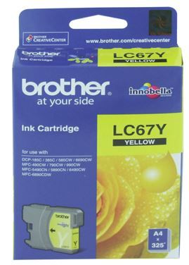 Brother LC67Y Yellow Ink Cartridge