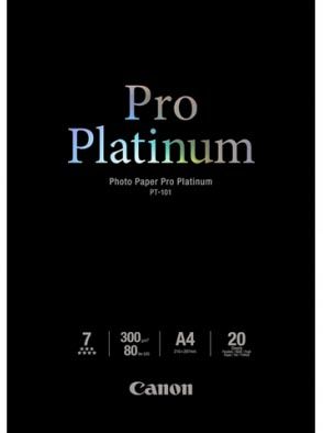 Canon PT-101 A4 Pro Platinum 300gsm Photo Paper - 20 Sheets