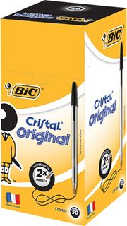 BIC CRISTAL BALL PEN BOX 50 (BLACK)