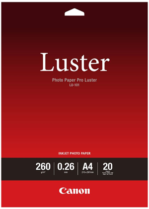 Canon LU-101 A4 Luster 260gsm Photo Paper Pro - 20 Sheets