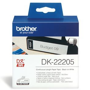 Brother DK22205 Continuous Length Paper Label Tape 62mm x 30.48m