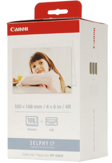 Canon KP-108IN Selphy 6x4 Photo Paper & Ink Kit - 108 Sheets