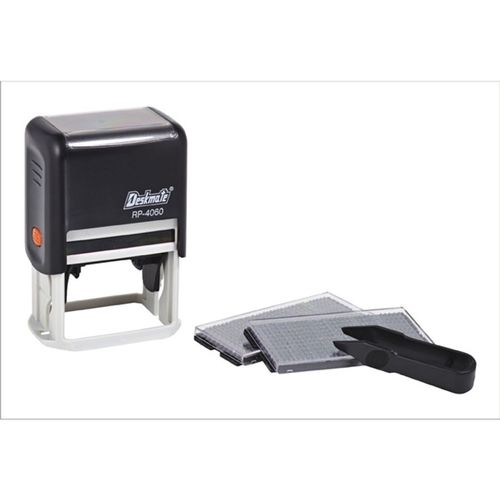 DESKMATE DIY STAMP KITS 5 LINES 3MM/4MM TEXT BLACK