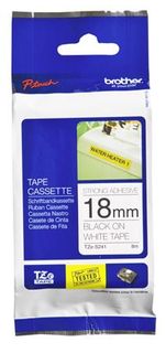 Brother TZe-S241 18mm x 8m Extra Strength Black on White Tape