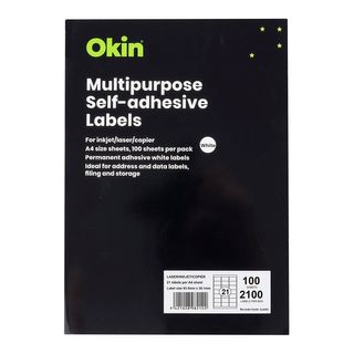 A4 SOFTWARE LABELS L21 PKT 100