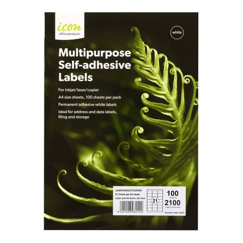 A4 SOFTWARE LABELS L21 PKT 100