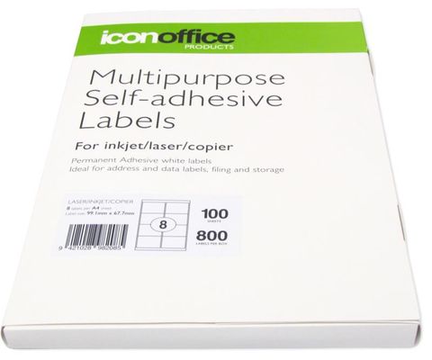 A4 SOFTWARE LABELS L08 PKT 100