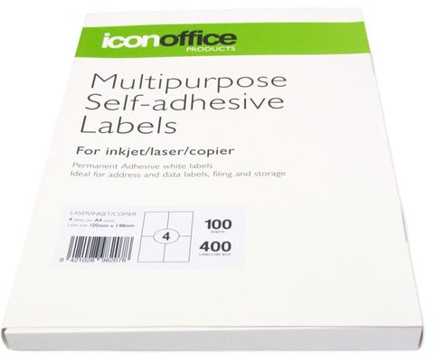 A4 SOFTWARE LABELS L04 PKT 100