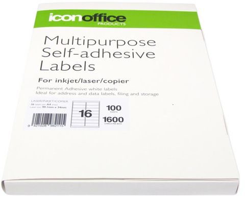 A4 SOFTWARE LABELS L16 PKT 100