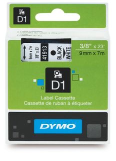 DYMO D1 TAPE 9MM X 7MT (BLACK/