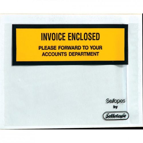 SELLOTAPE INVOICE ENCLOSED LOP