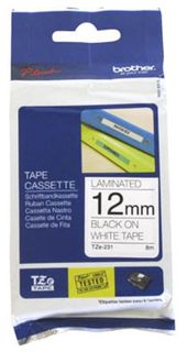 BRO TZ231 P-TCH TAPE 12MM X 8M