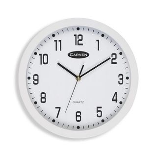 CARVEN WALL CLOCK WHITE 30CM