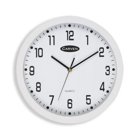 CARVEN WALL CLOCK WHITE 30CM