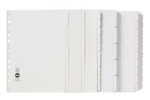 A4 MAN WHT DIVIDERS 10Tab Pk20