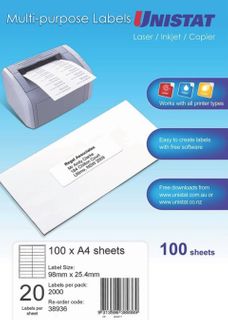 Unistat DL20 Label Pkt/100
