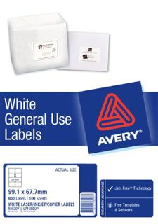 AVERY GENERAL USE LABELS L7165 8 LABELS/SHEET