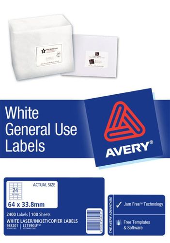 AVERY GENERAL USE LABELS L7159 24 LABELS/SHEET