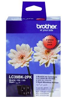 Brother LC39BK2PK Black Ink Cartridge Twin Pack