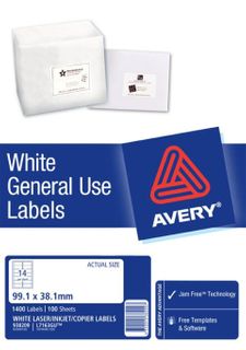 AVERY GENERAL USE LABELS L7163 14 LABELS/SHEET