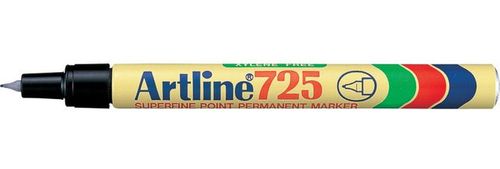 Artline 725 Permanent Marker 0.4mm (Black), Box 12