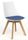 Luna White Chair with Oak Bas