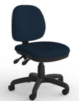 Evo 3 Lever Midback Chair - Crown Midnight Fabric