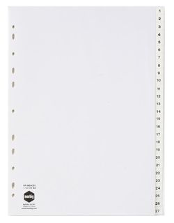 A4 POLYPROPYLENE NUMERICAL IN