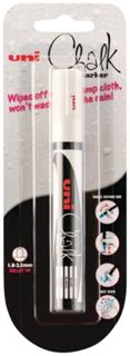 Uni Chalk Marker Bullet Tip WHITE