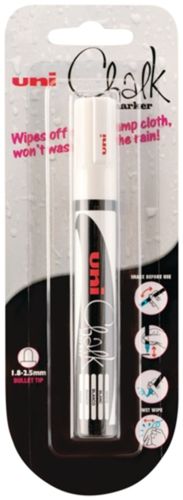 Uni Chalk Marker Bullet Tip WHITE