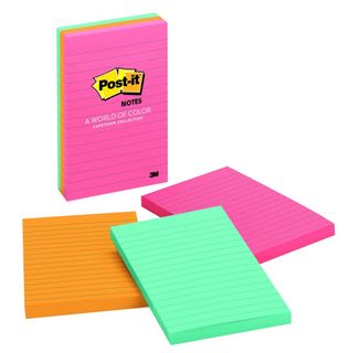 NEON 660 LINED POST-IT NOTES