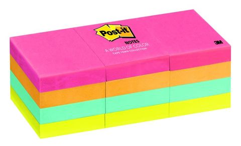 Post it Pad 653 Neon pk/12