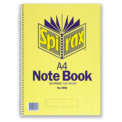 SPIRAX 595A A4 NOTEBOOK 240 Pg