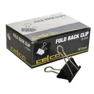 FOLDBACK CLIPS, 41mm, BOX 12