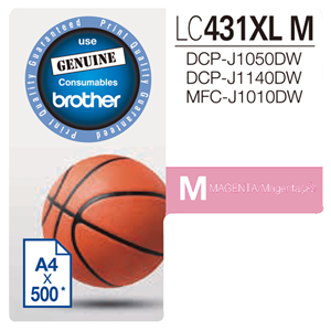 Brother LC431XLM Magenta High Yield Ink Cartridge