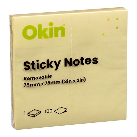 Adhesive Notes 75x75mm, Yellow
