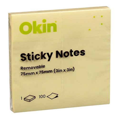Adhesive Notes 75x75mm, Yellow