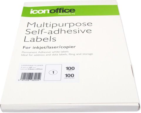 A4 SOFTWARE LABELS L01 PKT 100