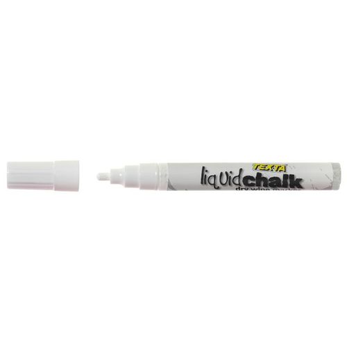 Texta Liquid Chalk Dry Wipe Marker, 4mm Bullet tip, White