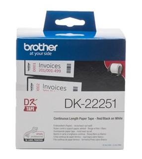 Brother DK22251 Red and Black