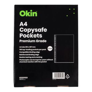 Okin Copysafe Pockets A4 50micr, Pack of 100