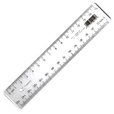 PLASTIC RULER 15CM CLEAR