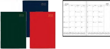 2025 Collins A4 Premium Monthly Planners Pvc Cover - Assorted Colours