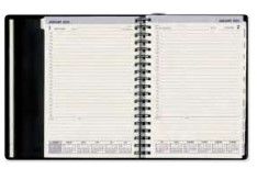 2025 Portfolio Diary, Day Per Page, Black