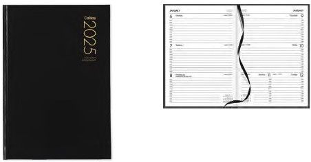 2025 Collins A53A Appointment Diary, Black