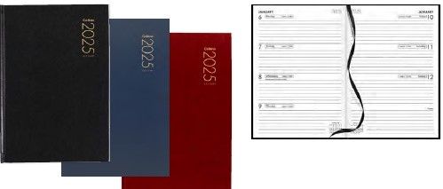 2025 Collins A53 Diary, Red