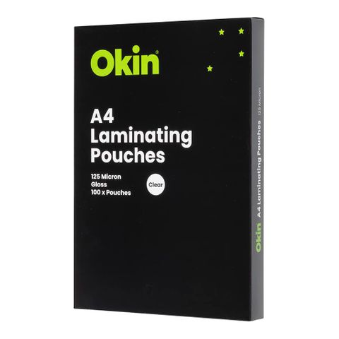 Laminating Pouches A4 Gloss 125mic Pack 100