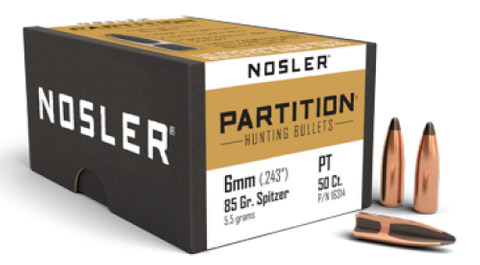 Nosler 6mm 85gr Sp Partition (50 ct.)